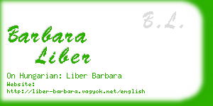 barbara liber business card